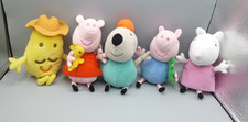 Peppa Pig Bundle of 5 Soft Plush Toys Mr Potato Grandad Dog Suzi Sheep George