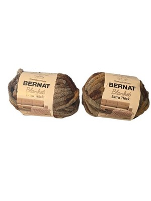 2 Bernat Blanket Yarnspirations Extra Thick Yarn 72 Yds 21.2 oz 600 g Leather