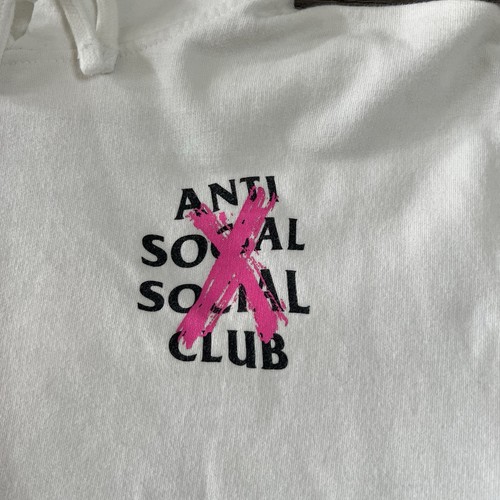 Sudadera con Capucha Anti Social Social Club “Cancelada” Patinador Streetwear Blanca Talla S - Imagen 3 de 9