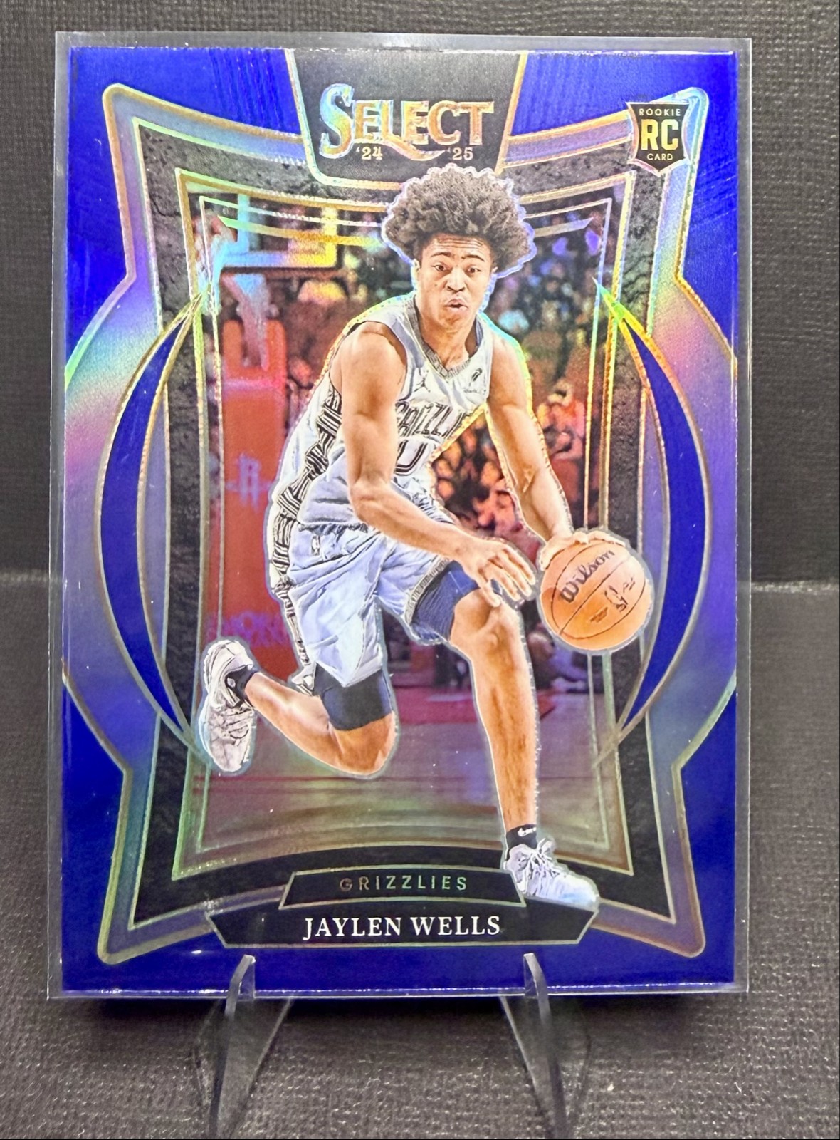 2024-25 Panini Select - Concourse Jaylen Wells #79 Blue Prizm (RC)