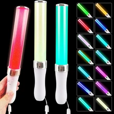 8 Pcs Light Sticks 15 Colors Change Glow Wand Multicolor LED Glow Sticks Flashin