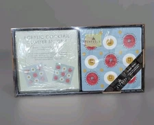 Cypress Home *Cocktail* Gift Set Napkins Coasters New In Box 