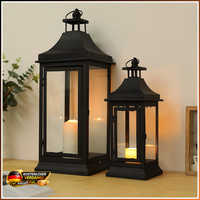 Laternen Set 33-49,5 Cm Metall HäNgend Vintage Deko Windlicht FüR Garten Balkon