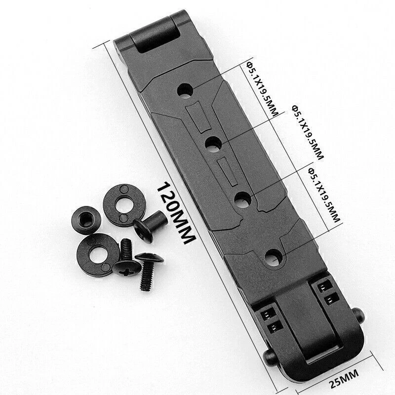 Back Clip K Sheath Back Clip MOLLE Buckle With Screws For KYDEX Scabbard - Image 2 of 4