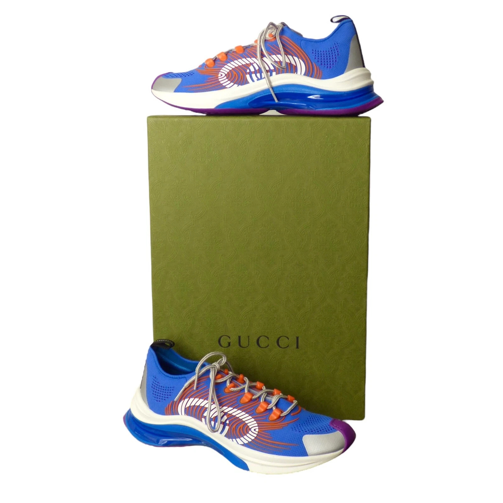 GUCCI   Baskets techniques multi vagues neuves dans leur boîte, taille US 10