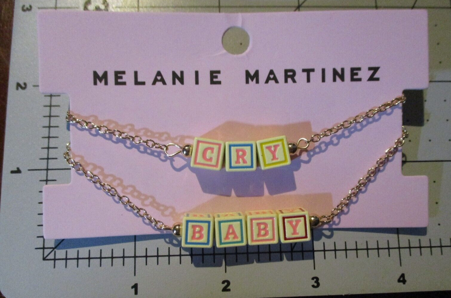 MELANIE MARTINEZ Cry Baby blocks 2 BRACELET SET chain merch k-12 portals L