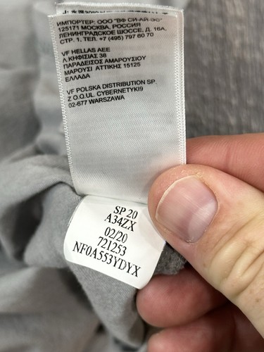 The North Face Women's Size M Racerback Tank Top Blue Heather Gray USA Flag EUC - Picture 4 of 9