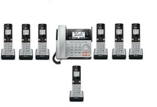AT T 2 Line Corded/Cordless Answering System with Connect to Cell  8 Handset