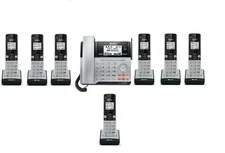 AT&T 8 Handset Corded/Cordless 2 Line Phone System with Answering System and Con
