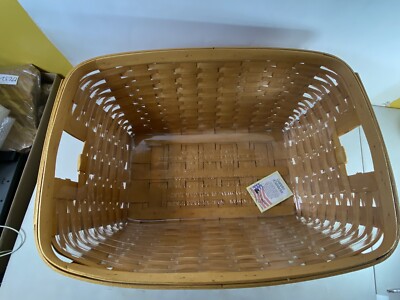 rare New Longaberger 1998 Large Basket hamper toy clothes 23S10 | eBay