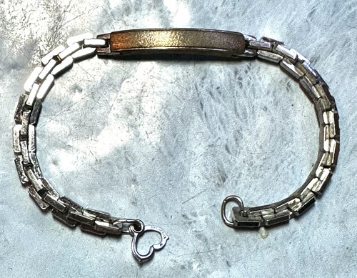 Silver Tone and Brushed Gold Tone Speidel ID Bracelet - Picture 3 of 10