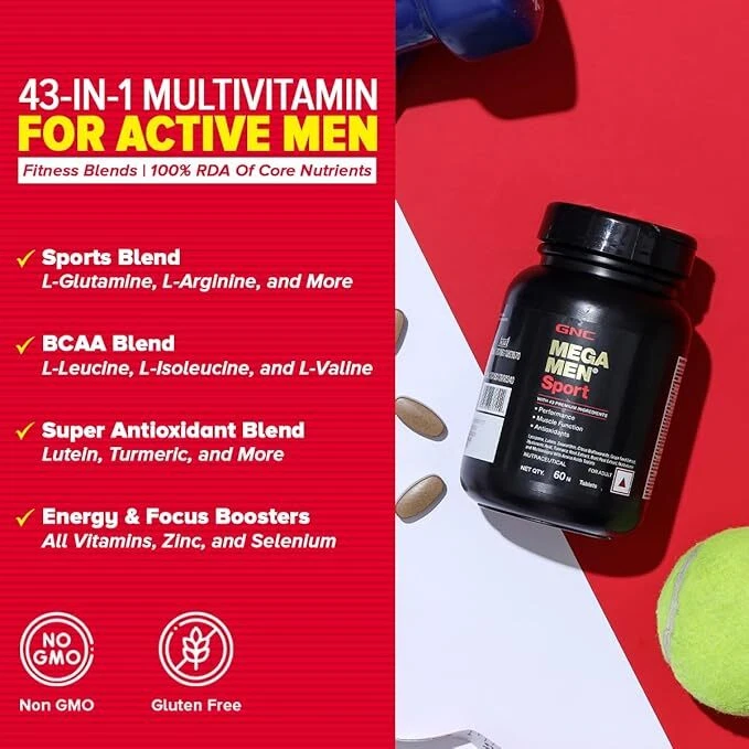 GNC Mega Men Multivitamínico Deportivo para Hombres Aumenta Músculo, Rendimiento, Antioxidante Foto 2 de 4