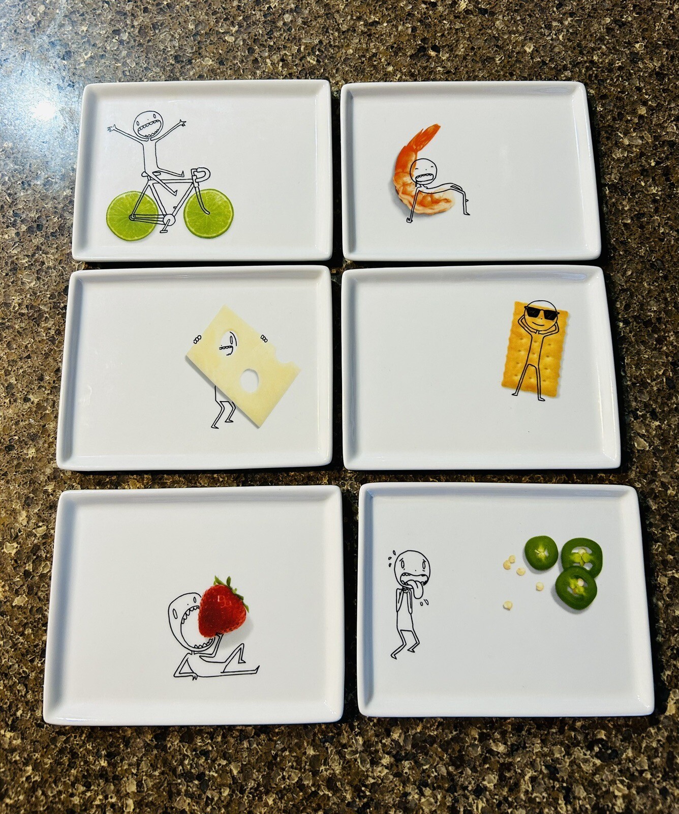 Lot Of Crate & Barrel CB2 Oliver Ceramic Appetizer Snack Plates Set 620112016 eBay