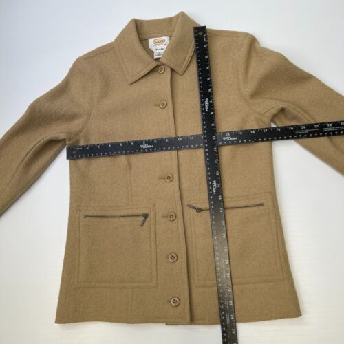 Talbots Jacket Women PP Petite Alpaca Wool Button Up Beige Pocket Coat Cruise + - Picture 12 of 14