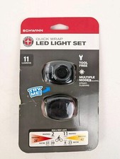 Schwinn LED Quick Wrap Front & Rear Light Set, Battery Operated, Bike Light 11L