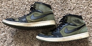 nike air jordan 1 mid olive canvas