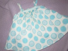 euc Baby Gap aqua circle sun dress baby girls 3 m 6 m free ship USA