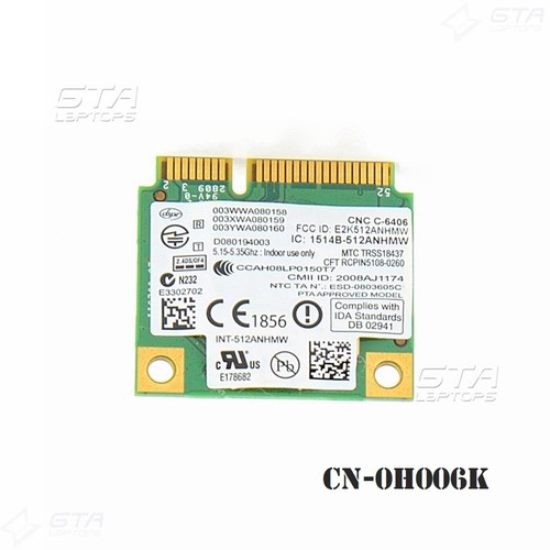 Tarjeta inalámbrica IIntel 512AN_HMW WiFi Link 5100 MINI PCI-E Dell 0H006K - Imagen 2 de 2
