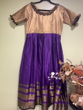 Designer Custom Stitched Banglori Silk Light Peach Anarkali Gown SALE  Size 44