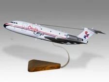 British Aerospace BAC-111 Anglo Cargo Desk Wood Airplane Model Small Scale 1/100