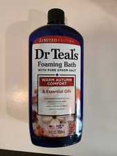 Dr. Teal's LE 3pc Lot Warm Autumn Comfort Foaming Bath 34oz Each  New x3 
