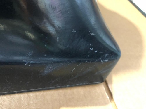 SCRATCHED/DENTED Single 12 fiberglass speaker box FACEPLATE MDF BLACK F112-86 - Picture 9 of 15
