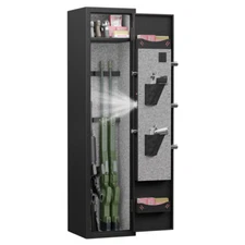 3-4 Gun Quick Access Safe W/Password High Security Metal Locker&Adjustable Slots