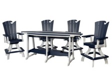 8 Foot OceanWavz Poly Surfboard Table & Chairs Set - Amish Crafted