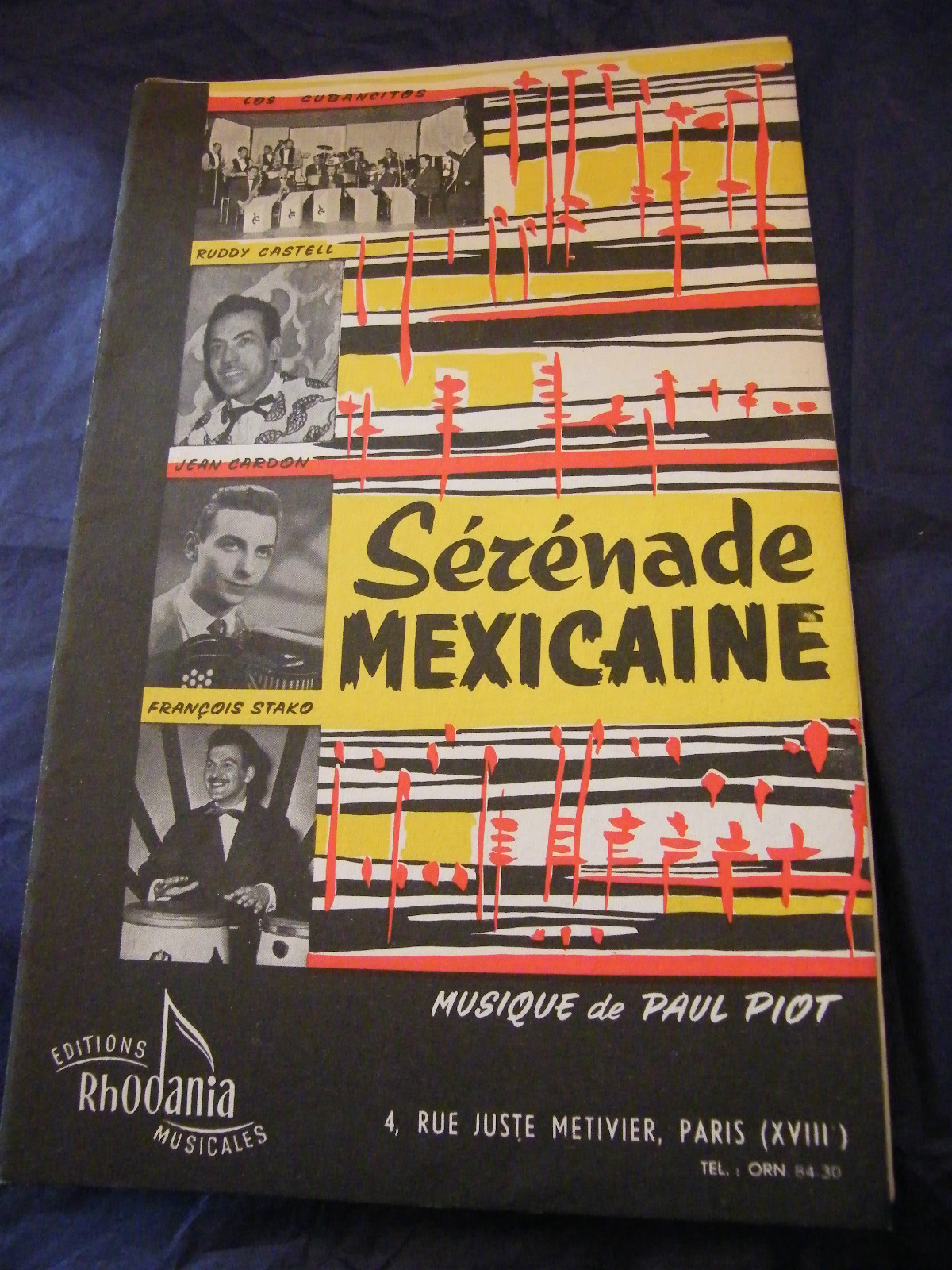 Mexican Serenade Partition Paul Piot Mandolin Cha Cha Cha 1958 Music Sheet