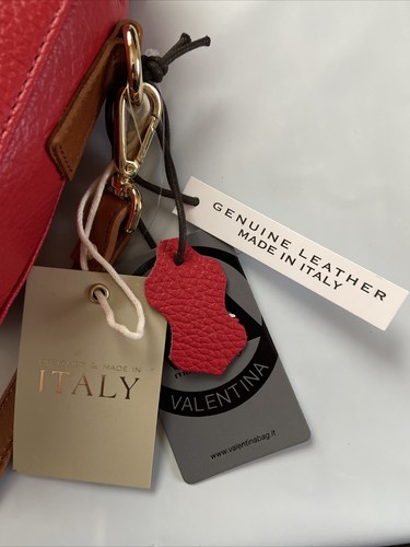Valentina CRUZ 60" Correa ITALIA Cartera Cuero Italiano ROJO ORO NUEVO $115 NUEVO - Imagen 2 de 24