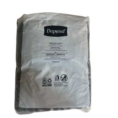 Depend Real-Fit Underwear Mens L/XL 26 Ct Black Maximum Absorbency