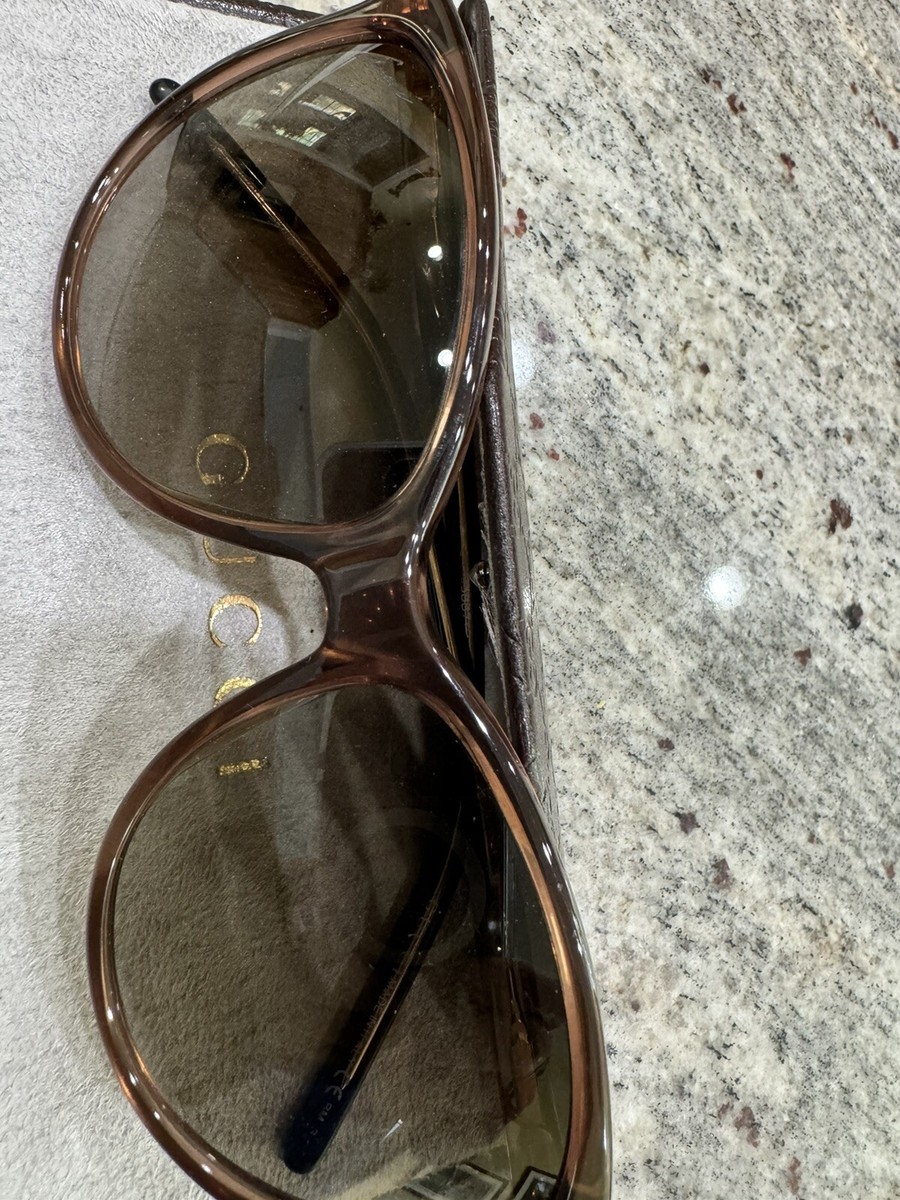 小物 GUCCI Sunglasses Brown Clear Frame Logo Gucci Transparent Brown Sunglasses with case (GG 3641/S 0WOHA 58