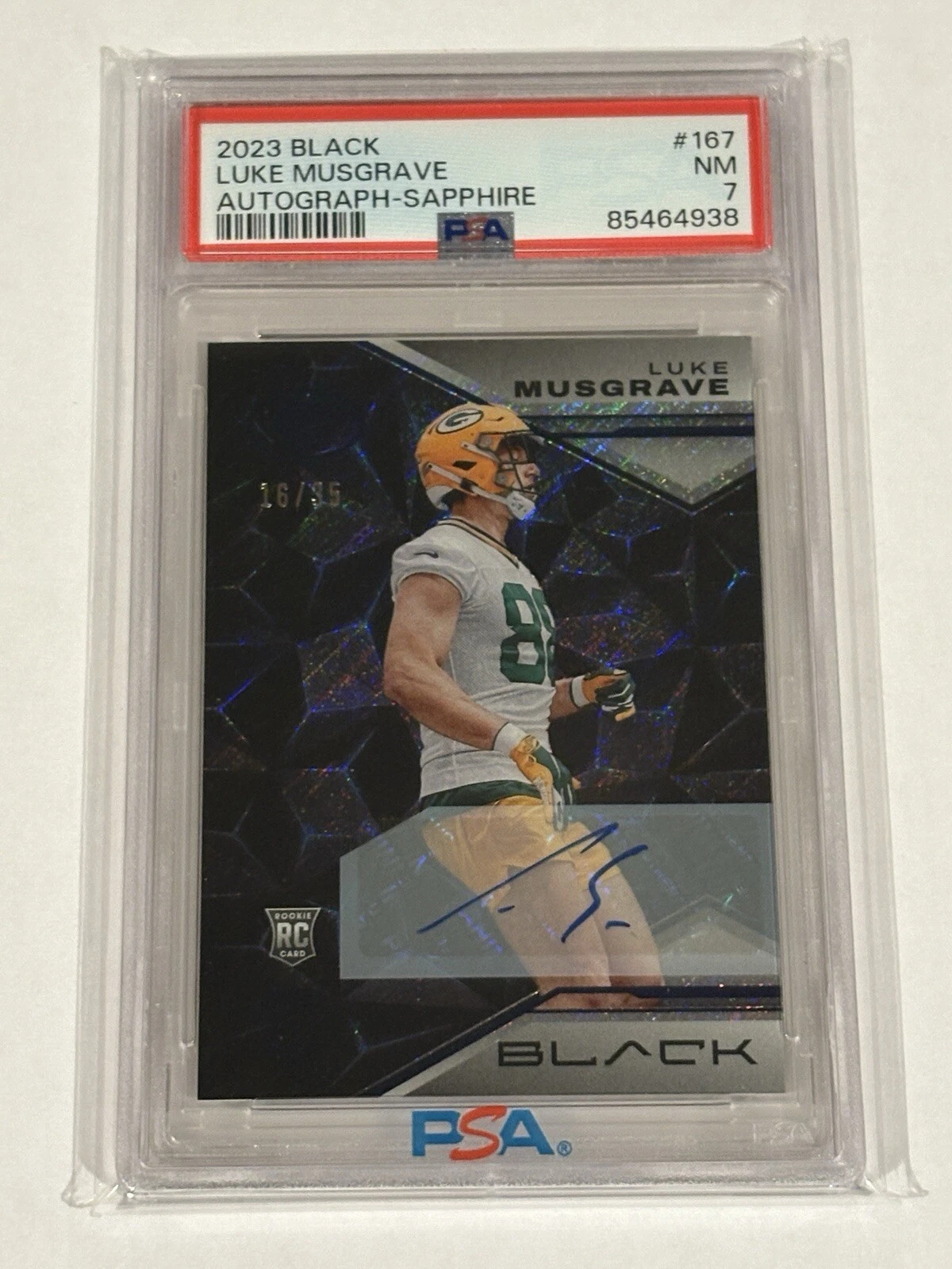 Luke Musgrave Panini Black #167 Autograph-Sapphire