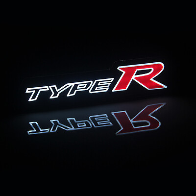 X1 TYPE-R LED Lights Illuminated Car Front Grille Badges Emblem Universal - Bild 9 von 9