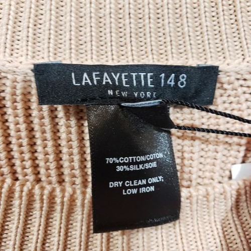 Lafayette 148 – $ 448 neu mit Etikett offener gerippter Damenpullover mit Seitenschlitz Größe Extra Small - Bild 8 von 11