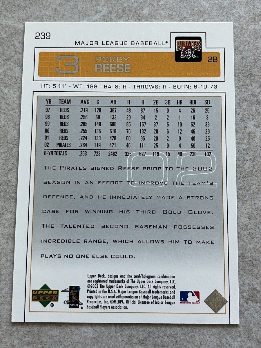 2003 Upper Deck #239 Pokey Reese MLB Pittsburgh Pirates | eBay