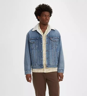 ジャケット・アウター Levi's denim long coat Levi's® The Trucker Denim Jacket Size Large Colusa Blue NWT