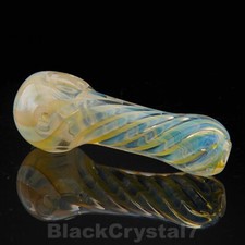 4 inch Handmade Thick Ghost Color Changing Swirl Tobacco Smoking Bowl Glass Pipe