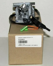 NEW GENERAC POWER SYSTEMS 389CC CARBURETOR G19 WITH CHOKE LEVER PART NO. 0J2451