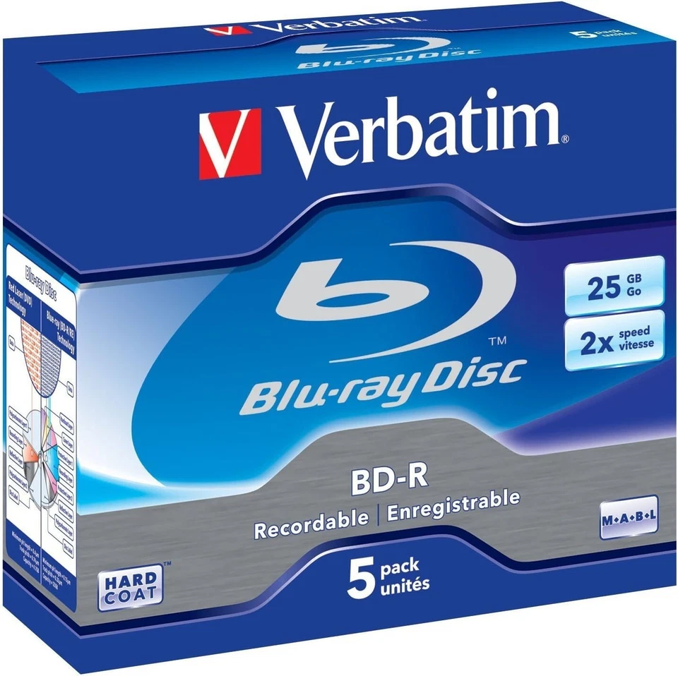 Verbatim Blu-ray Disc 25GB 2x Jewel Case (Price is for 1 disc only) - Image 2 of 2