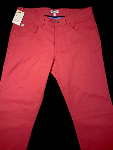 Peter Millar Crown Sport 5 Pocket EB66 Golf Performance Pants Cape Red 32 x 34 - Picture 4 of 12