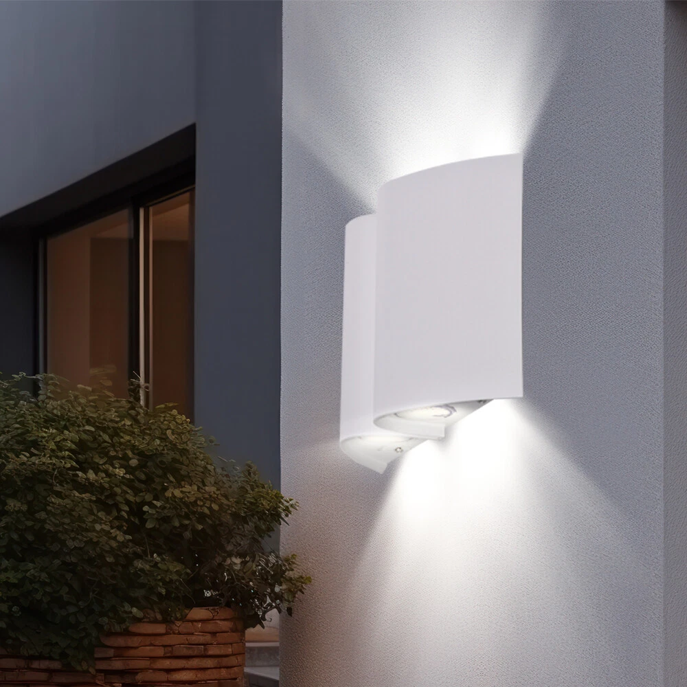 Pieces Applique A LED Per Esterni/interni 12W 1200LM IP65 Impermeabile Su E Giù Lampade Da Parete Moderne In Alluminio Con Bagliore Su E Giù (luce Fredda 6500K Bianco - Foto 5