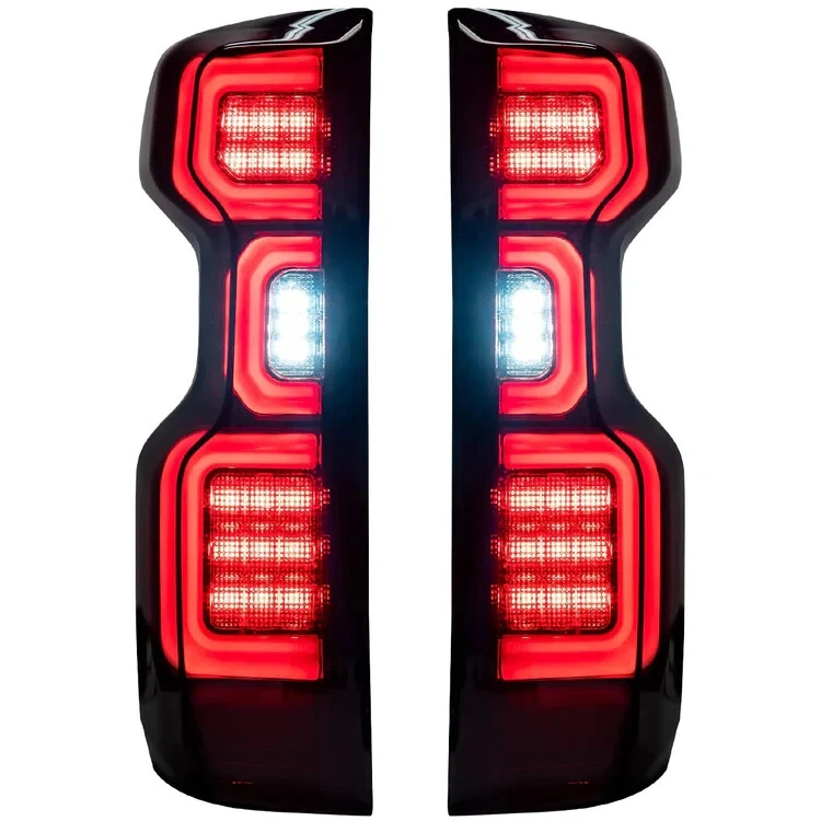 Recon substitui lanternas traseiras de halogênio OLED fumê fabricante de equipamento original para 20-23 Silverado 2500/3500 - Imagem 2 de 4