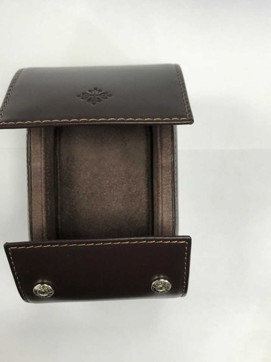 Genuine PATEK PHILIPPE Brown Leather Travel Watch Pouch Case
