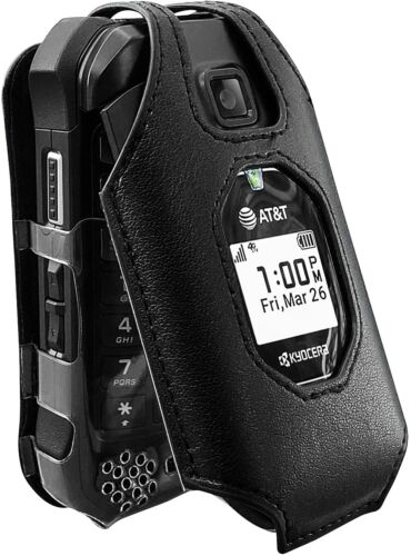 CBUS Fitted Leather Case w/ Rotating Clip for Kyocera DuraXE Epic (E4830) - Picture 3 of 6