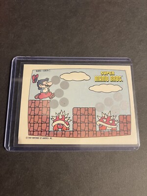 1989 Topps Nintendo Super Mario Trading Card Screen 2 Scratch Off SPINEY Rare