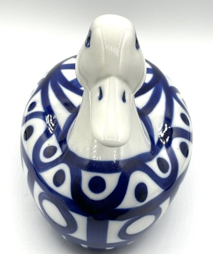 Dansk International Blue & White Porcelain Duck Figurine Blue White Design MCM - Picture 6 of 11
