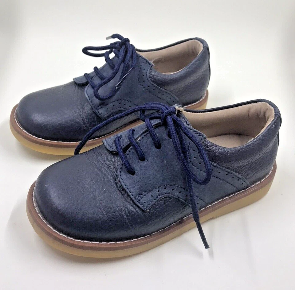 Туфли для гольфа для мальчиков ясельного возраста темно-синие Oxford ELEPHANTITO размер 8 ЕС 24 б/у в отличном состоянии - Изображение 4 из 4