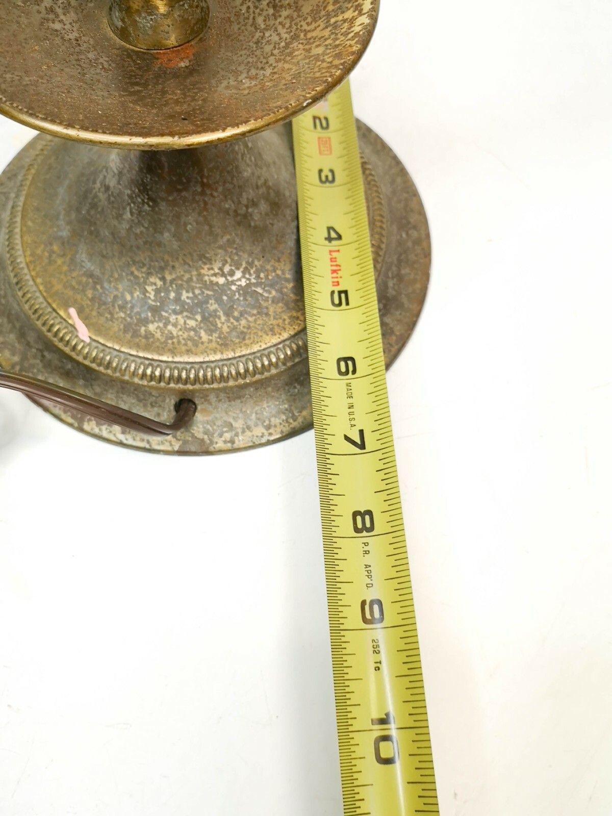 Vintage Table Lamp Tall Brass Bronze Metal Antique Art Deco Lamp eBay