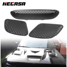 Fit For 2015-2018 Dodge Challenger SRT Hellcat Front Hood Bezel Scoop Grille Set